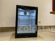Einzelne Tür eingehängter Handelsbar-Kühlschrank-Schwarz-Bier-Anzeigen-Kühler