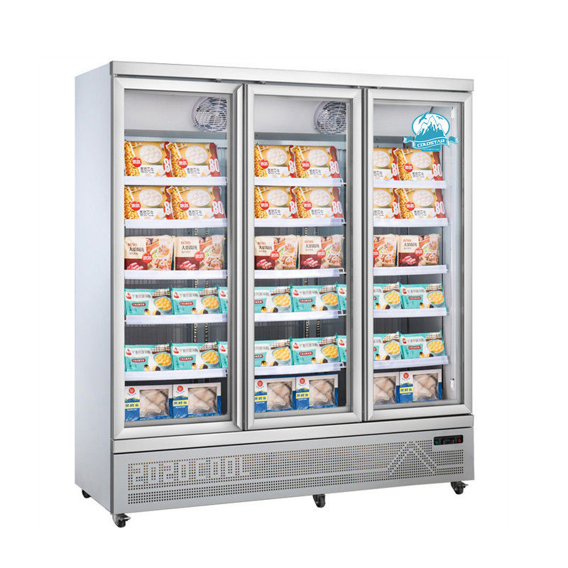 Tiefkühlkost-Anzeigen-Gefrierschrank 1500L des Supermarkt-750W Glasder tür-R290