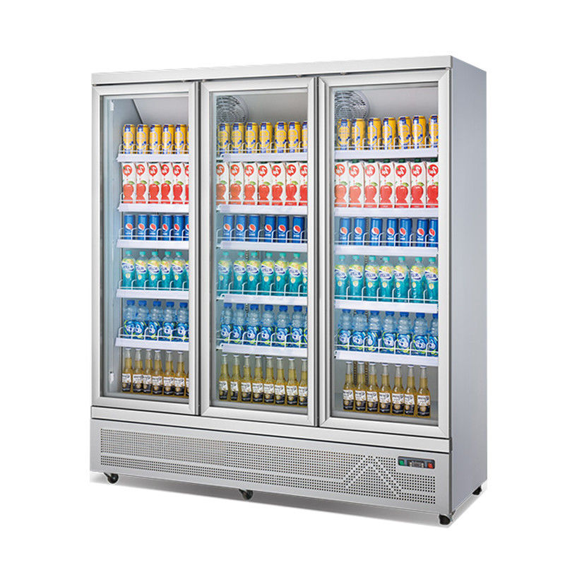 1600L Kühlschrank-Einkommen-Glastür-aufrechte Kühlvorrichtung des 5 Schicht-alkoholfreien Getränkes