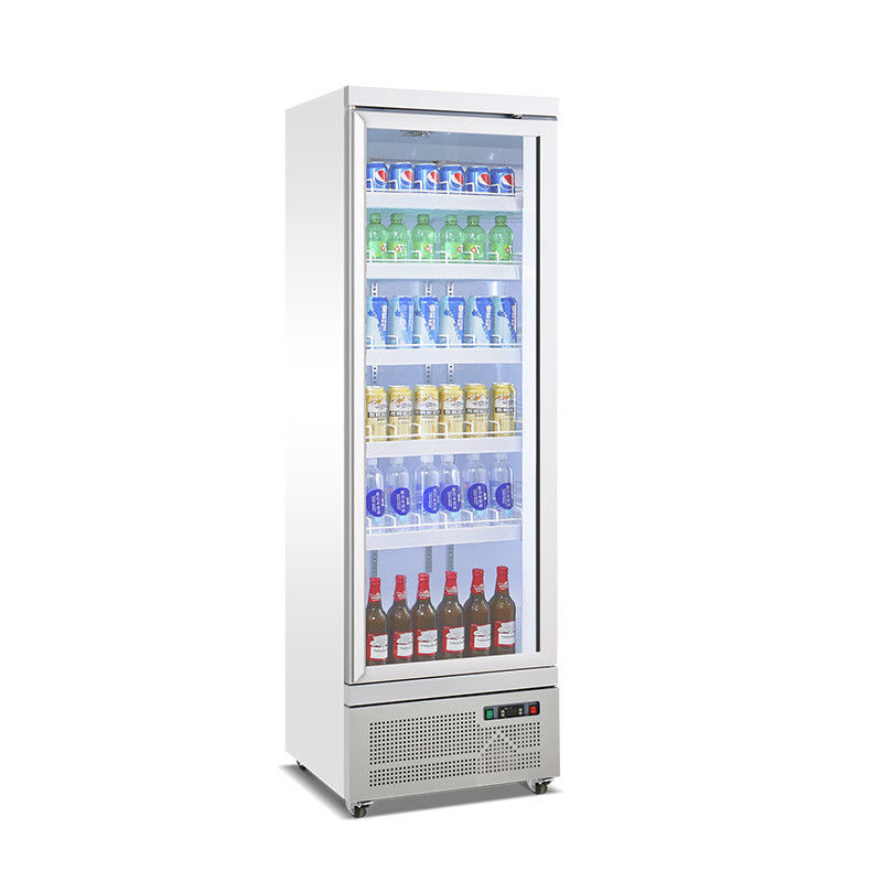 Glastür trinkt Kühlschrank Bier, den des alkoholfreien Getränkes Anzeigen-Kühlvorrichtungs-aufrechte einzelne Tür-Kühlvorrichtung kühlte