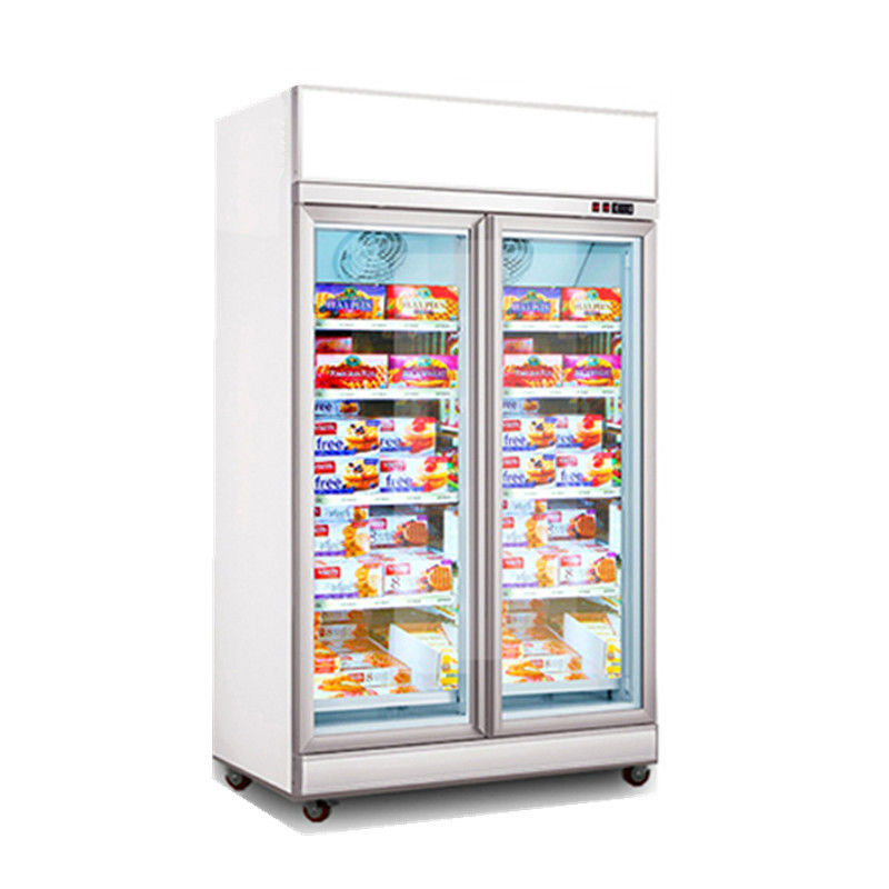 NSF-Supermarkt-aufrechter Gefrierschrank-Glastür-Einkommen Eiscreme-Kühlschrank