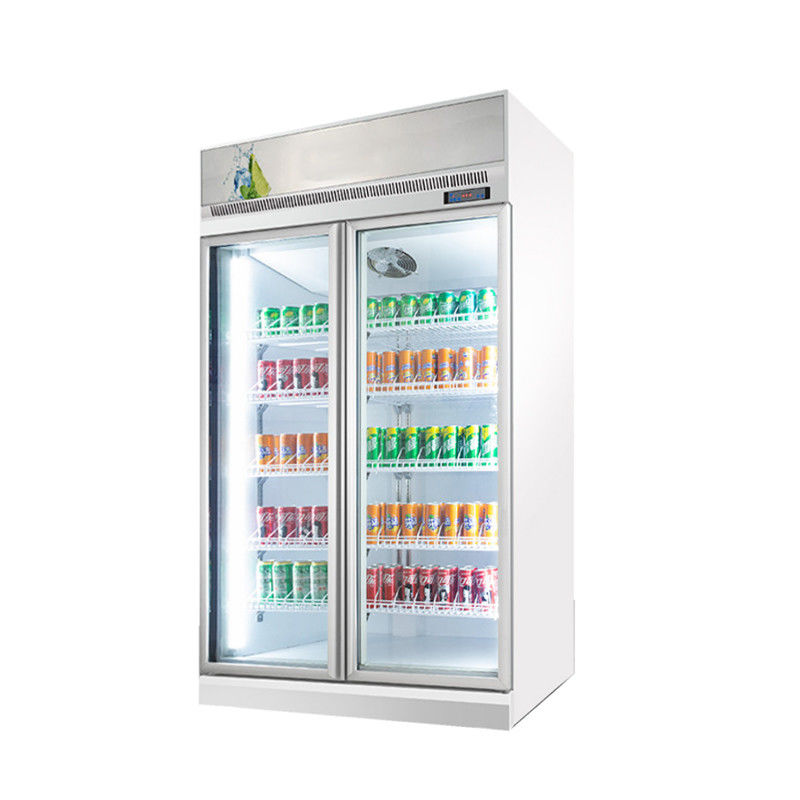 Handels- Bier-Soda-alkoholfreie Getränke und kaltes Getränke-aufrechte Anzeigen-Kühlvorrichtungen mit 2 Glas-Front Door