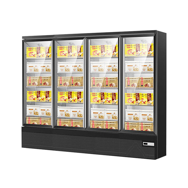 Supermarkt-Tiefkühlkost-Einkommen-aufrechter Ventilator-abkühlender Eiscreme-Gefrierschrank