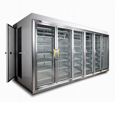 Glastür-Polyurethan kaltes Stroage-Raum-Supermarktmilchgetränk Weg in der Kühlvorrichtung