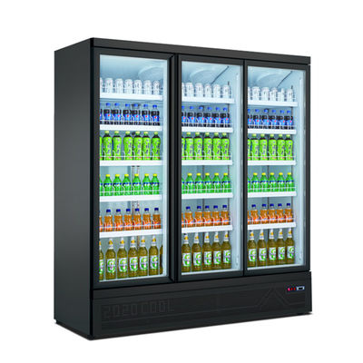 Heißer verkaufender Handelsglastür-vertikaler Kühlschrank für das Anzeigen von Getränkemilch
