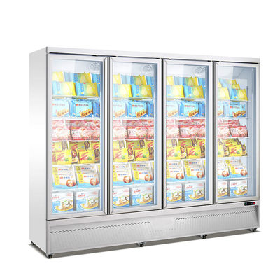 Supermarkt-Glastür-aufrechter Anzeigen-Gefrierschrank und Kühlschrank mit CER