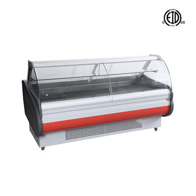 Anzeigen-Kühlschrank-Zähler-Verkaufsberater des Front Open Door Deli Cooler-Supermarkt-gekochten Essens